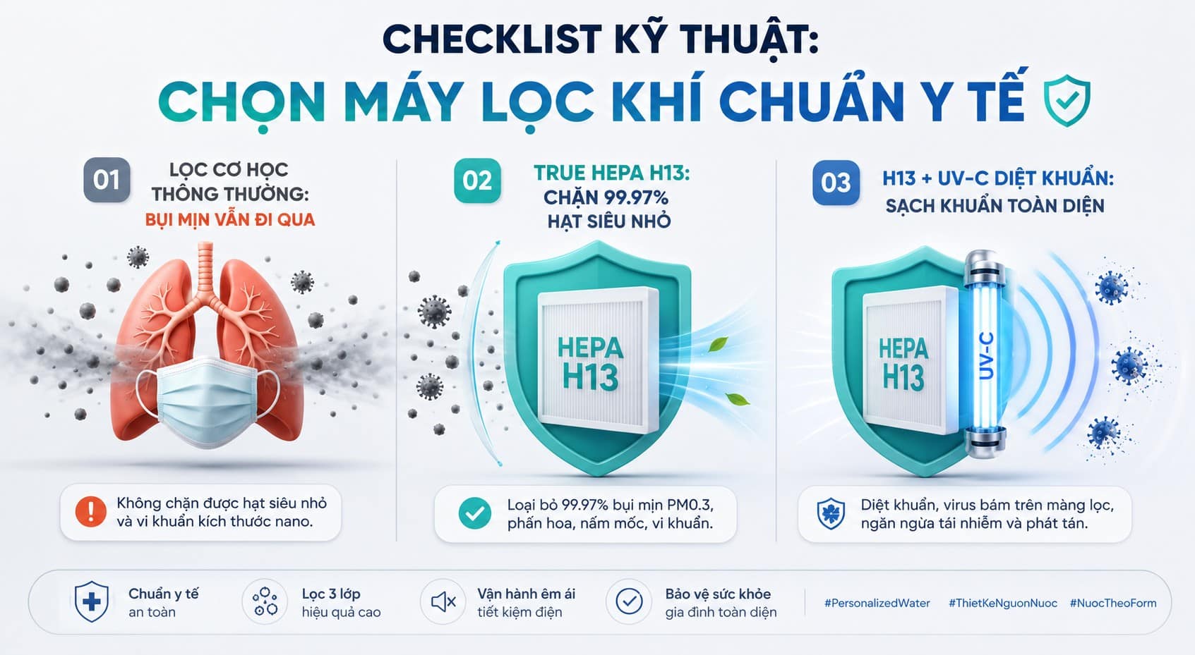 Checklist Kỹ Thuật: Chọn Máy Lọc Khí Chuẩn Y Tế checklist ky thuat ve chon may loc khi chuan y te