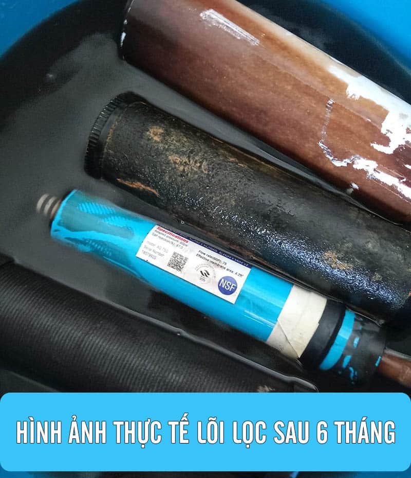Tình trạng lõi lọc sau 6 tháng sử dụng
