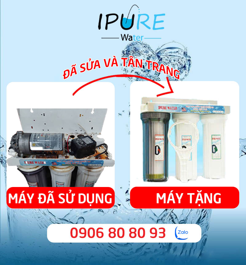 Tặng máy lọc nước đã qua sử dụng miễn phí